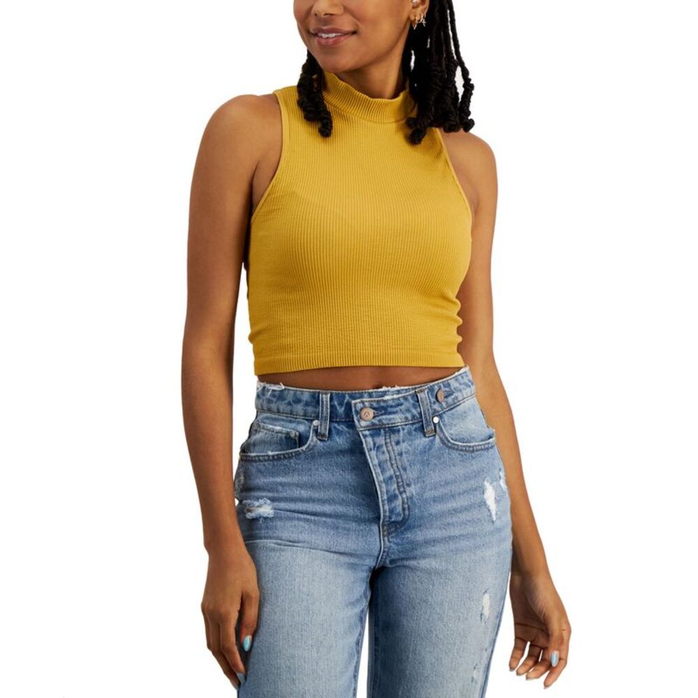 Hippie Rose Juniors' Seamless Mock-Neck Top